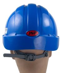 HELMET VENTED JSP EVO2 COMFORT PLUS WITH RATCHET AND 3D ADJUSTMENT HARNESS SYSTEM EN-397 CERTIFIED BLUE UK