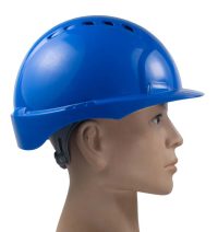 HELMET VENTED JSP EVO2 COMFORT PLUS WITH RATCHET AND 3D ADJUSTMENT HARNESS SYSTEM EN-397 CERTIFIED BLUE UK 5