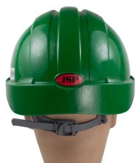 HELMET VENTED JSP EVO2 COMFORT PLUS WITH RATCHET AND 3D ADJUSTMENT HARNESS SYSTEM EN-397 CERTIFIED GREEN UK