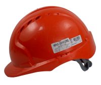 HELMET VENTED JSP EVO2 COMFORT PLUS WITH RATCHET AND 3D ADJUSTMENT HARNESS SYSTEM EN-397 CERTIFIED ORANGE UK 5