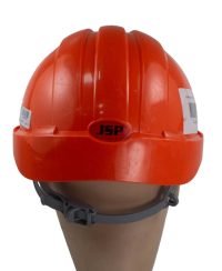 HELMET VENTED JSP EVO2 COMFORT PLUS WITH RATCHET AND 3D ADJUSTMENT HARNESS SYSTEM EN-397 CERTIFIED ORANGE UK 7