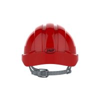 HELMET VENTED JSP EVO2 COMFORT PLUS WITH RATCHET AND 3D ADJUSTMENT HARNESS SYSTEM EN-397 CERTIFIED RED