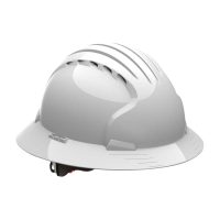 SAFETY HELMET V-GUARD WITH FULL BRIM & RATCHET SUSPENSION WHITE 1