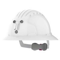 SAFETY HELMET V-GUARD WITH FULL BRIM & RATCHET SUSPENSION WHITE 5