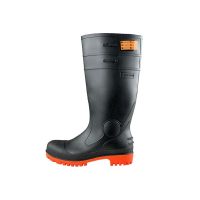 GUMBOOT STEEL TOE BLACK ORANGE TZ-2