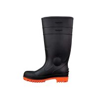 GUMBOOT STEEL TOE BLACK ORANGE TZ