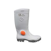 shosholoza steel toe cap gumboot whitegrey