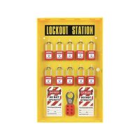 10 PADLOCK STATION BD-8724 WITH COVER, 3 HASPS & 25 TAGS CHINA 2