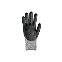 BREATHABLE INDUSTRIAL ANSELL HYFLEX® 11-801 192-265 MM LENGTH FOAM NITRILE COATED SIZE 10 BLACK GREY back