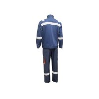 COVERALL SHIRT & PANT EUROPEAN SAFE STEP 235GSM NAVY BLUE + ORANGE
