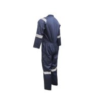 COVERALL TWILL FLYTON COTTON WITH REFLECTORS NAVY BACK