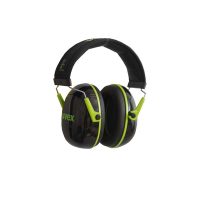 EAR MUFFS UVEX K-1 BLACK ADJUSTABLE GREEN EN-352-1 CERTIFIED GERMANY 1