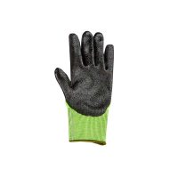 HI VIS SAFETY GLOVES UVEX C5 WET PLUS GREEN BLACK GERMANY 1
