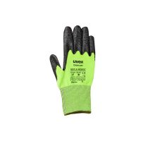 HI VIS SAFETY GLOVES UVEX C5 WET PLUS GREEN BLACK GERMANY 2