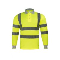 HI VIZ POLO T-SHIRT VAULTEX 4L REFLECTOR FULL SLEEVE M YELLOW CHINA front