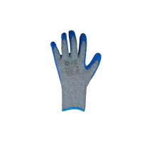 KNITTED SAFETY GLOVES SAFE STEP DEKSTA LATEX CRINKLE FINISH ANTI SLIP 80GSM BLUE GREY CHINA 2