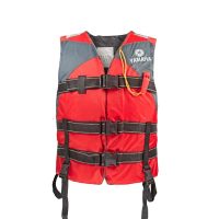 LIFE JACKET WITH STRAPS AND COLLAR FOR SIZE ADJUSTMENT SUITABLE UPTO 3.2 FT CHEST front