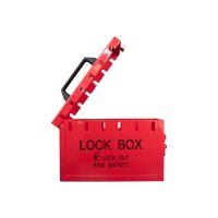LOCKOUT GROUP LOCK BOX BD-8812 WITH 13 LOCK HOLES 260MM X 103MM X 152MM RED CHINA 2