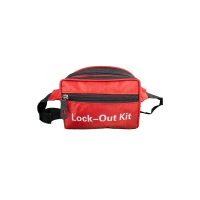 LOCKOUT KIT BD-8771 (2-HASP, 2-PADLOCK, CIRCUIT BREAKER, VALVE, LOCKOUT TAG, 10-BINDINGS) RED CHINA