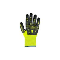 SAFETY GLOVES UVEX HEX ARMOR HELIX 3000 IMPACT EN 388_2016 CERTIFIED HI-VIS 13-GAUGE HPPE AND FIBERGLASS BLEND SHELL GERMANY 1