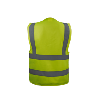 SAFETY REFLECTIVE VEST SAFE-STEP (LUMOS) 120GSM 4LINE YELLOW BACK