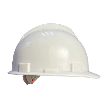 V-GUARD Full Brim High-Density Polyethylene (HDPE) Safety Helmet – White, Extended brim for enhanced sun and rain protection