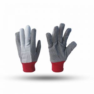COTTON DOTTED GLOVES 10 OZ