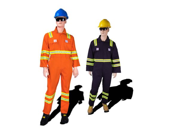 FIRE RETARDANT COVERALL WITH REFLECTOR