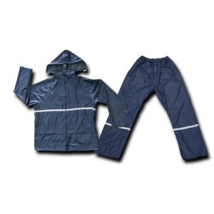 RAIN SUIT POLY WITH REFLECTOR NAVY